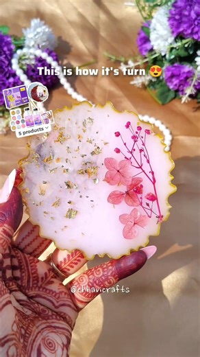 DIY Resin Coaster Kit 🌸 #shorts #resinart #diy #shortsfeed