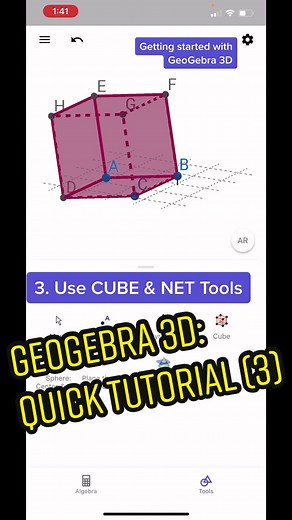 Geogebra 3D Cube and Net Tutorial