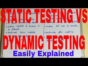 Static Testing vs Dynamic Testing|Difference between Static Testing and Dynamic Testing