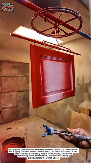 Amazing Spray Painting Process | Professional HVLP Spray Gun Finishing Cabinet Door