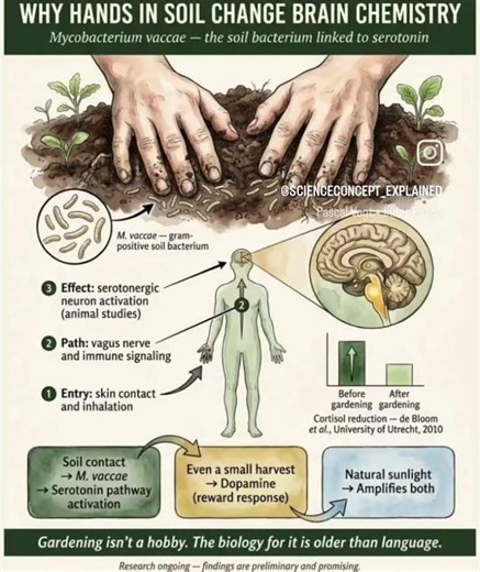 Hands in Soil Change Brain Chemistry