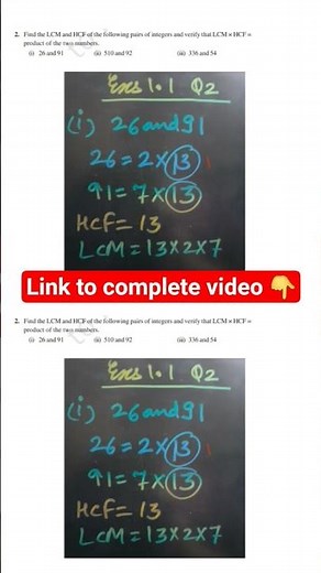 Class 10 Maths Chapter 1 Real Numbers - Exercise 1.1 Question 2 #mathshorts #mathstricks