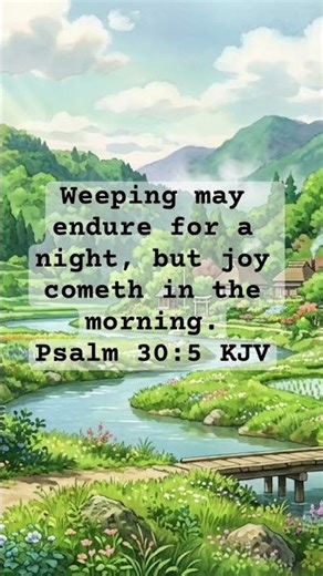 Weeping may endure for a night, but joy cometh in the morning. Psalm 30:5 KJV