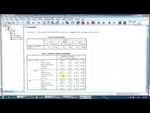 Lesson 16 - Building Cross Tables in SPSS