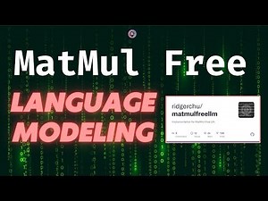 MatMul Free Language Modeling: New Ways of LLM Training & Inference