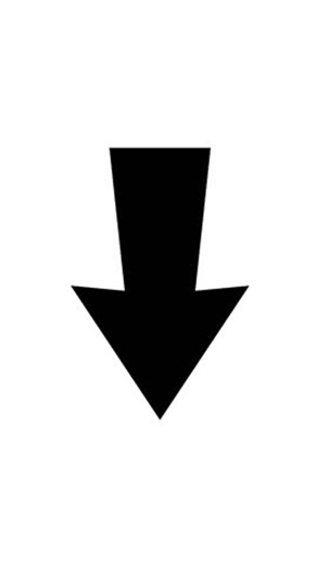 Downward black arrow icon. loop animation (vertical, White background)