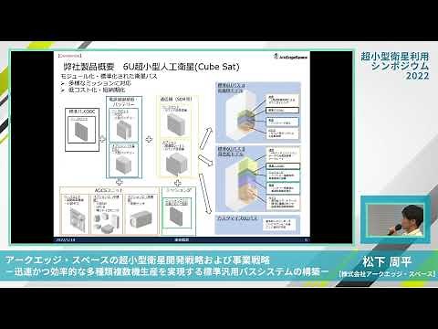 【セッション6】アークエッジ・スペースの超小型衛星開発戦略および事業戦略－迅速かつ効率的な多種類複数機生産を実現する標準汎用バスシステムの構築－