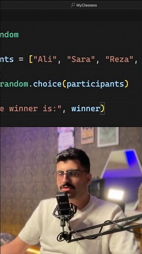با پایتون سیستم قرعه کشی پیاده سازی کن #پایتون #آموزش_پایتون #python