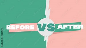 Lightning divides the screen, before and after captions appear. Animated foootage for comparison