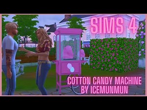 Sims 4 - Functional Cotton Candy Machine By Icemunmun - One Of My Favourite Little Mods!