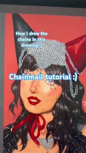 Chainmail drawing tutorial #art #fyp #tutorial