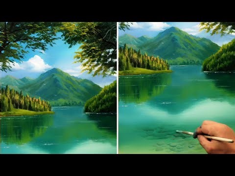 Beautiful Landscape Painting EP11 | Step By Step Painting Tutorial | How to Paint Landscape