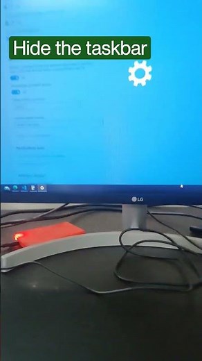How to hide taskbar in windows??