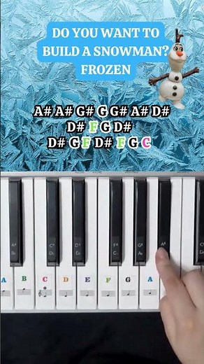 How to play "Do You Want To Build A Snowman?" - Frozen | Easy Piano Tutorial 🎶🎹#piano #pianotutorial