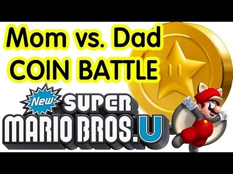 New Super Mario Bros U -- Mom Vs. Dad Coin Battle (Wii U Gameplay)