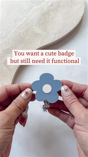 Monochromatic Finds on Instagram: "That’s exactly why I design my badge reels this way. They’re lightweight, sturdy, and made to actually survive real shifts, not just look cute on camera. Because your badge goes everywhere with you… it should feel like you ✨ Watch till the end to see how this one works. Save this for badge inspo & follow for more custom badge accessories. #badgebuddy #badgereels #badgeholder #radtech #customhandmade"