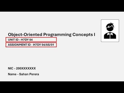 OOPC I Assignment Guidelines