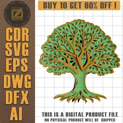 3D Tree of Life Mandala SVG | Multilayer Laser Cut File (Digital Download)