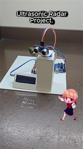 Ultrasonic radar Project with display.#fonk #arduinoproject #viral #scienceshorts #ultrasonicsensor