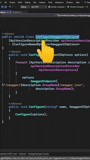 SwaggerUI + API Versioning in 25 seconds