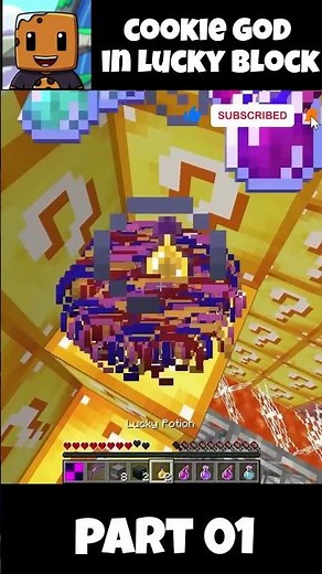 @aCookieGod 🍪 in LUCKY BLOCK ❌ BUT UNLUCK 😱 | PART 1 🎮 | MODDED #minecraft ⛏️🔥