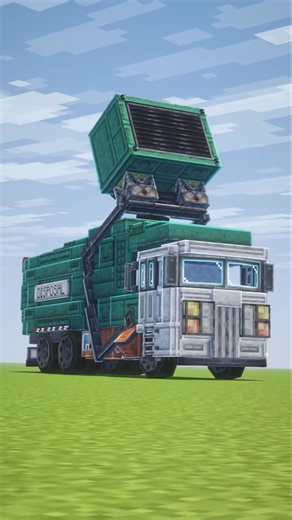 Functional Garbage Truck With Create Aeronautics | Minecraft