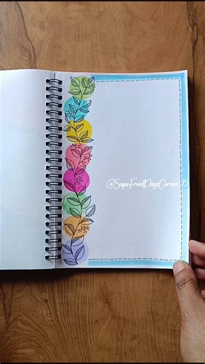 Aesthetic Project Cover Page ❤️#shorts #youtubeshorts #yosho #frontpage #borderdesignideas #drawing