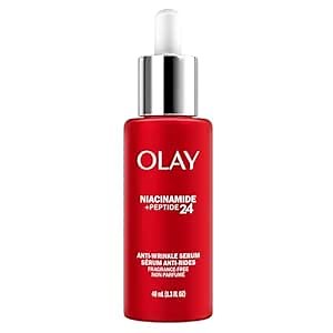 Olay Niacinamide + Peptide 24 Anti-Wrinkle Serum, Fragrance-Free, 1.3oz FL