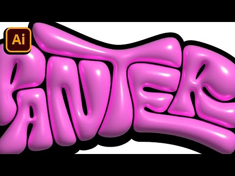 How to Make Bubble Text in Illustrator With 3D Inflate