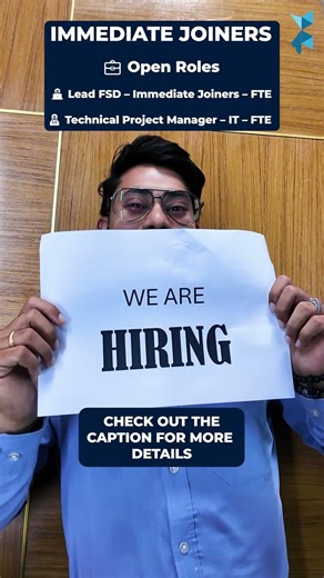 Immediate Hiring 🚀 Lead FSD & Technical Project Manager | FTE | Join Now #shorts #viral #hiring