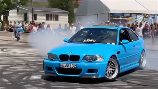 Burnouts everywhere at this BMW car meet?