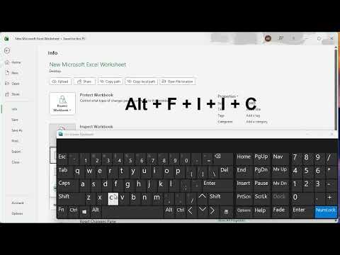 Shortcut to open compatibility checker in excel