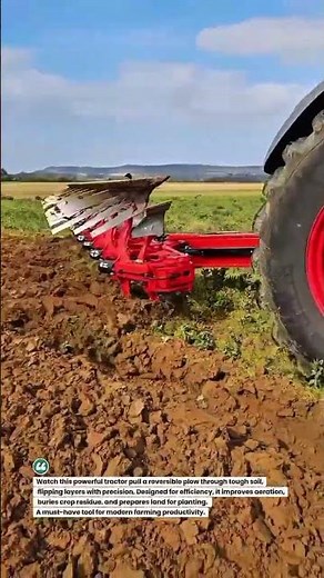 Heavy-Duty Reversible Plow in Action 🚜 #Farming #AgriTech #SoilPrep
