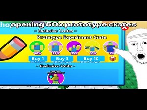 Opening 50 prototype crate in Noob Experiment TD. ( My luck is terrible... )