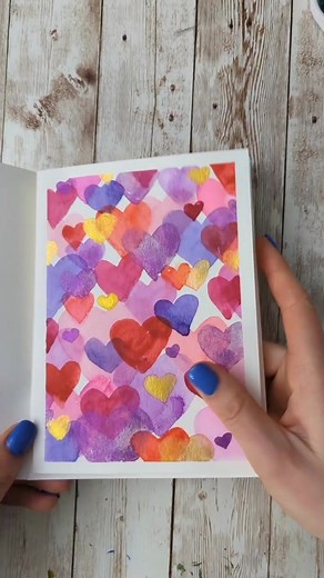 DIY Easy Watercolor Valentine's Card Tutorial