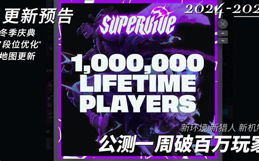 Supervive：公测首周破百万玩家，宇宙冬季庆典即将来袭，新猎人，新环境...！