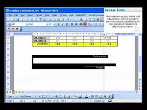 MS Word - poravnanje teksta tabulatorima