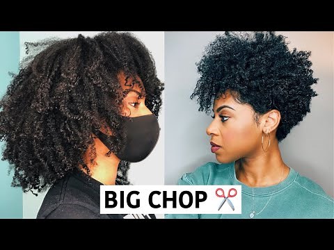 BIG CHOP on NATURAL HAIR| Watch me go from LONG NATURAL HAIR to SHORT TAPERED CUT!!