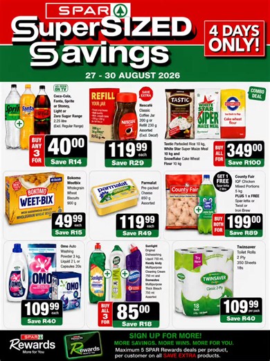 SPAR Specials 27-30 August 2026 — Glenwood SPAR Limited-Time Deals