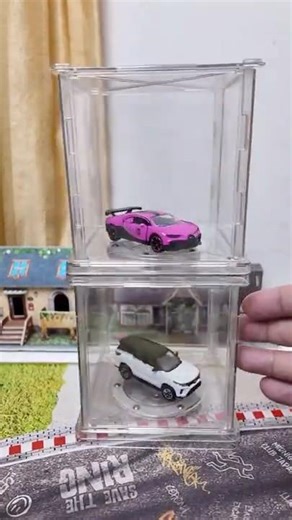 Clear display case for 1:64 scale diecast cars with a rotating base. #diecastcars #rotatingdispla...