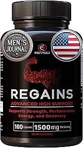 HGH Supplements for Men & Women - Regains Natural Anabolic Muscle Growth Building & Human Growth Hormone for Men, Muscle Builder for Men, Muscle Recovery Post Workout Supplement, 100 Protein Pills