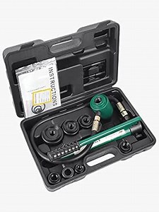 Hydraulic Knockout Punch Electrical Conduit Hole Cutter Set KO Tool Kit 1/2 to 2 inch (8T(1/2"-2"))