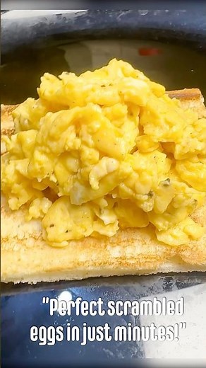 Easy Breakfast Scrambled Eggs in 5 Minutes 🍳#foodshorts #breakfastideas