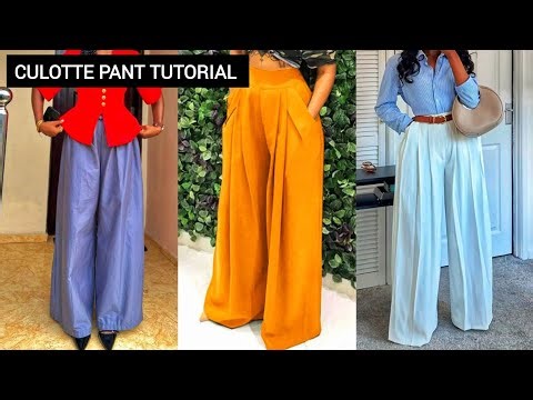 How I converted a basic skirt pattern to a palazzo/ culotte pant .