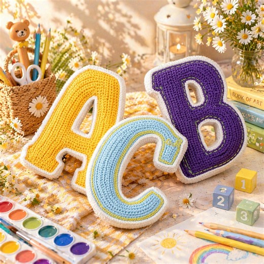 Crochet Alphabet Letter Pattern, Amigurumi ABC Decor, Nursery Wall Letters, Handmade Baby Gift Idea, DIY Crochet PDF Pattern Download - Etsy