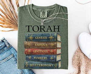 Torah T-shirt, Messianic Shirt, Hebrew Roots Tee, Faith-based Graphic Tee, Yeshua Shirt, Five Books Bible, Men's Torah Tee, Comfort Colors® - Etsy