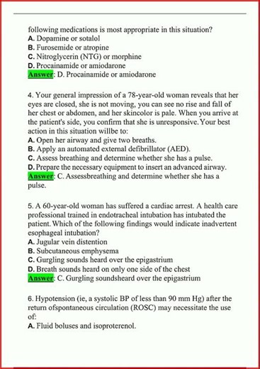 Acls Post Test 3 Latest Actual Questions And Answers 100 Cor video