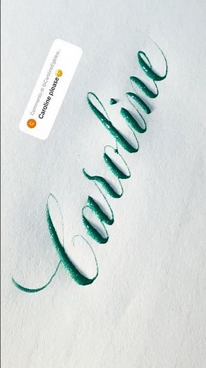 Copperplate calligraphy, tutorial: how I write your name #caroline