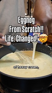 1.4M views · 37K reactions | This homemade eggnog recipe officially ruined store-bought eggnog for me. I reviewed eggnog yesterday and thought I was satisfied… but this version is richer, smoother, and way more balanced. Perfect holiday drink for Christmas parties or a cozy night in. Huge credit to @chefzealand for the recipe that changed the game. Would you drink this straight or spike it?  #holidays #foodreview #reels | Stefan Johnson Voice Overs | Facebook