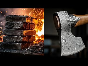 How To Forge a Damascus Steel Axe from Scratch 2025